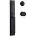Baldwin SCSANXCONCRR190 Santa Cruz Standard C Keyway Single Cylinder Keyed Entry Handleset with Modern Knob and Modern Round Interior Trim from The Reserve Collection