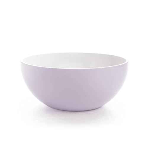 Qdesign - 32 cm gro&szlig;e Salatsch&uuml;ssel aus Melamin - Neutrales & Gesundes Material - Stapelbares Design - Ideal f&uuml;r Pasta, Salate, Brotbacken, Backen - Lavendel