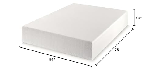Image of Best Price Mattress 14 inch Signature Green Tea Memory Foam Mattress, Full, White