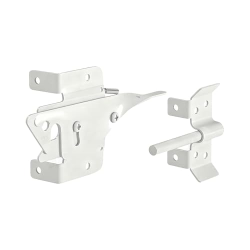 Quincaillerie en acier inoxydable avec crochet de verrouillage stable M blanc - 2