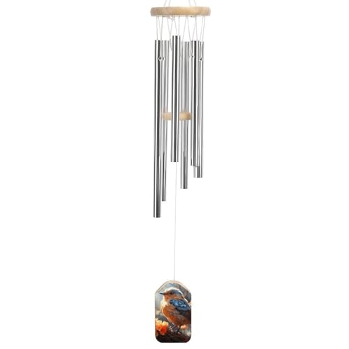 Grand carillon éolien commémoratif fleur oiseau pour deuil extérieur - 8