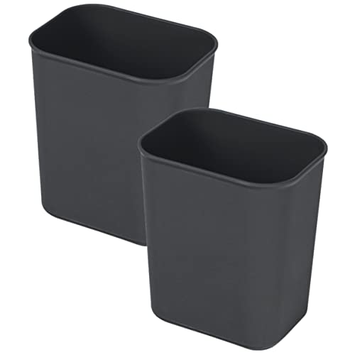 Caneca de basura rectangular de plástico Healifty 2 piezas miniatura 1