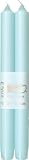 Entertaining with Caspari 10-Inch Taper Dripless, Smokeless, Unscented Candles, Aqua, Set of 2