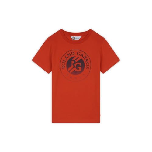 T-Shirt Garçon Roland Garros à col rond en maille respirante grand logo
