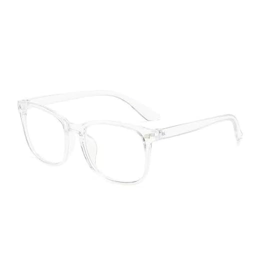 Blue Light Glasses for Women, Retro Square Computer Screen Glasses(Clear)