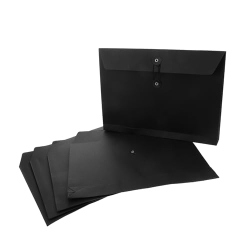 TOGEVAL ダー 封筒 ー 付 紐タイ め 請 カード 納 ー バッグ 用 5個