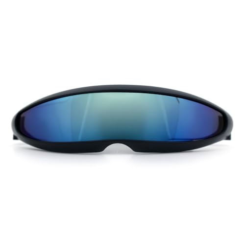 Image of SA106 Mirror Lens Monolens Cyclops Robotic Futuristic Sunglasses
