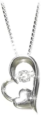 メモリアル工房　響 Heart Cremation Jewelry for Ashes Cremation Silver 925 CZ Teardrop Urn Necklace Heart Shape Memorial Keepsake Pendant for Human Ashes MADE IN JAPAN