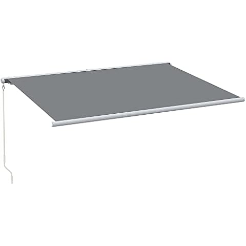 Outsunny 4x3m Electric/Manual Cassette Awning Cover