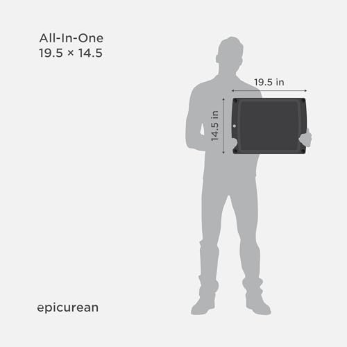 Image of Epicurean 505-201502003 All-In- All-In-One Cutting Board with Non-Slip Feet, 19.5 inch x 14.5 inch, Slate /Black