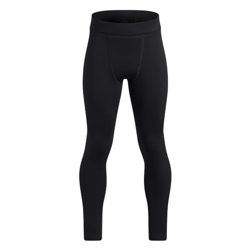 Under Armour Boys' Packaged Base 4.0 Leggings, (001) Black / / White, Youth Medium by Under Armour - Used condition - US$10.25