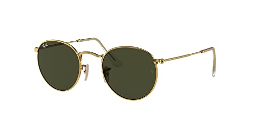 Ray-Ban RB3447 Sunglasses Bundle: RB 3447 ROUND METAL 001 Round Metal Arista G-15 Green and Eyewear Cleaning Kit