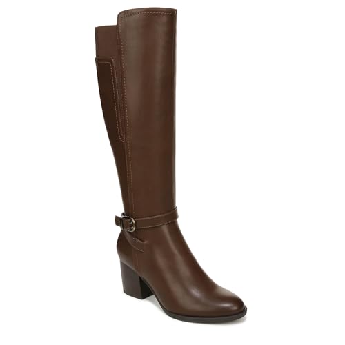 Naturalizer SOUL Womens Uptown Knee High Wide Calf Boot Dark Brown Smooth 7 M