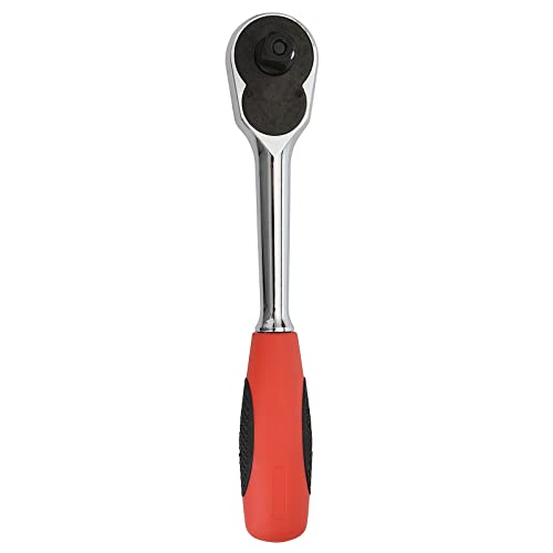 Jetech 1/2 inch Drive Quick Release Soft Grip Ratchet Wrench Handle - Industrial Grade Half Inch Drive Reversible Ratchet Socket Wrench Spanner with 45 Tooth Gear Structure