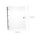 TEHAUX 2pcs Binder Notebook Cover Reusable School Binder Plastic Scrapbook Shell Thin for Office