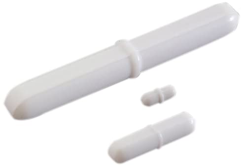 SP Bel-Art Spinbar - Barra magnética de teflón poligonal 0.984 x 0.236 in, blanco, anillo de pivote (F37122-0025)