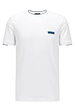 hugo boss shirt damen sale Slim Fit BOSS Herren Tee Batch T-Shirt mit Logo-Aufnäher aus Silikon