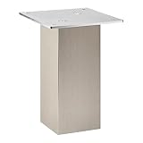 SOTECH Console bar dritta (70 x 70 mm, altezza 170 mm, portata 30 Kg, look acciaio inox) Gamba di supporto per piani in legno o vetro