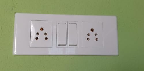 Image of REO Bliss 6 Modular Plate with 2 6A Switches and 2 6A 3Pin Socket