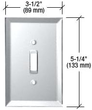 C.R. LAURENCE GMP3C CRL Clear Toggle Switch Glass Mirror Plate