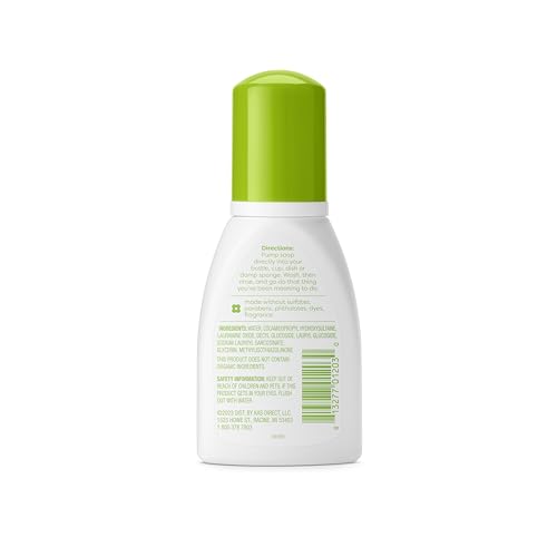 Image of Babyganics Foaming Dish and Bottle Soap, Fragrance Free, 3.38 Ounce (Pack of 3)