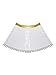Sxiwei Women’s See Through Pompom Hem Mini Skirt Beach Swim Clear Cover Up Rave Festival Bottoms Gold Medium