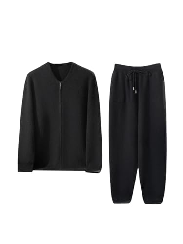 Cárdigan de cachemira y pantalón ancho de hombre: olvida el frío con este conjunto de dos piezas