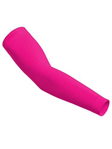 Generico Coppia di Manicotti per Braccia Protezione Solare UV manicotto Braccio Sport Fascia Pallavolo Ciclismo Basket (FUCSIA)