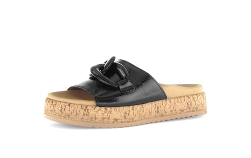Gabor Damen Pantoletten, Frauen Slipper,Best Fitting,Slides,Slip-ons,Backless Slipper,Mules,Gartenschuhe,Sommerschuhe,schwarz,40 EU / 6.5 UK