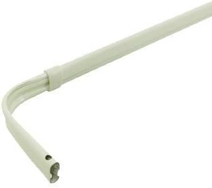Spring Window Fashions Lock Seam Curtain Rod, 48 to 84" 5 1/2-Inch Projection, White