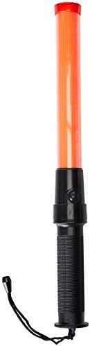 Diskpro, 15.5 inch traffic baton light in 8 red LED with 2 flashing modes, 2 C-size batteries required. Good for Parking and Dog walkers safety.