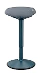 Leitz Ergo Active Standing Stool with Unique Dual Density Foam Comfort Cushion, Height Adjustable 57 to 82cm, 100% Post Consumer Recycled Seat Cover, Supports 110kg, Ergo Range, Dark Grey, 65450089