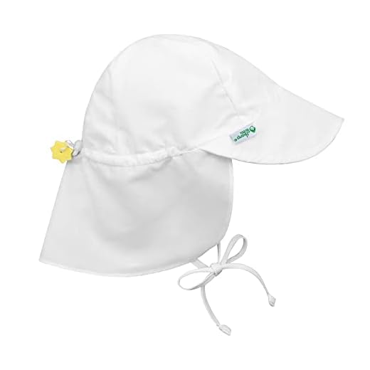 i play. by green sprouts Baby Sun Hat, White, 9-18 Months