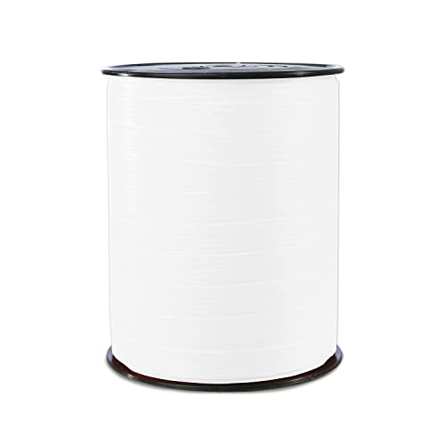 Clairefontaine 601501C - Une Bobine de Ruban Bolduc Mat - 250mx10mm - Blanc - Ruban décoratif...