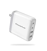 100W USB C Charger PowerLot GaN 4-Port USB C Multiport Wall Charger PD Laptop Charger Power Adapt...