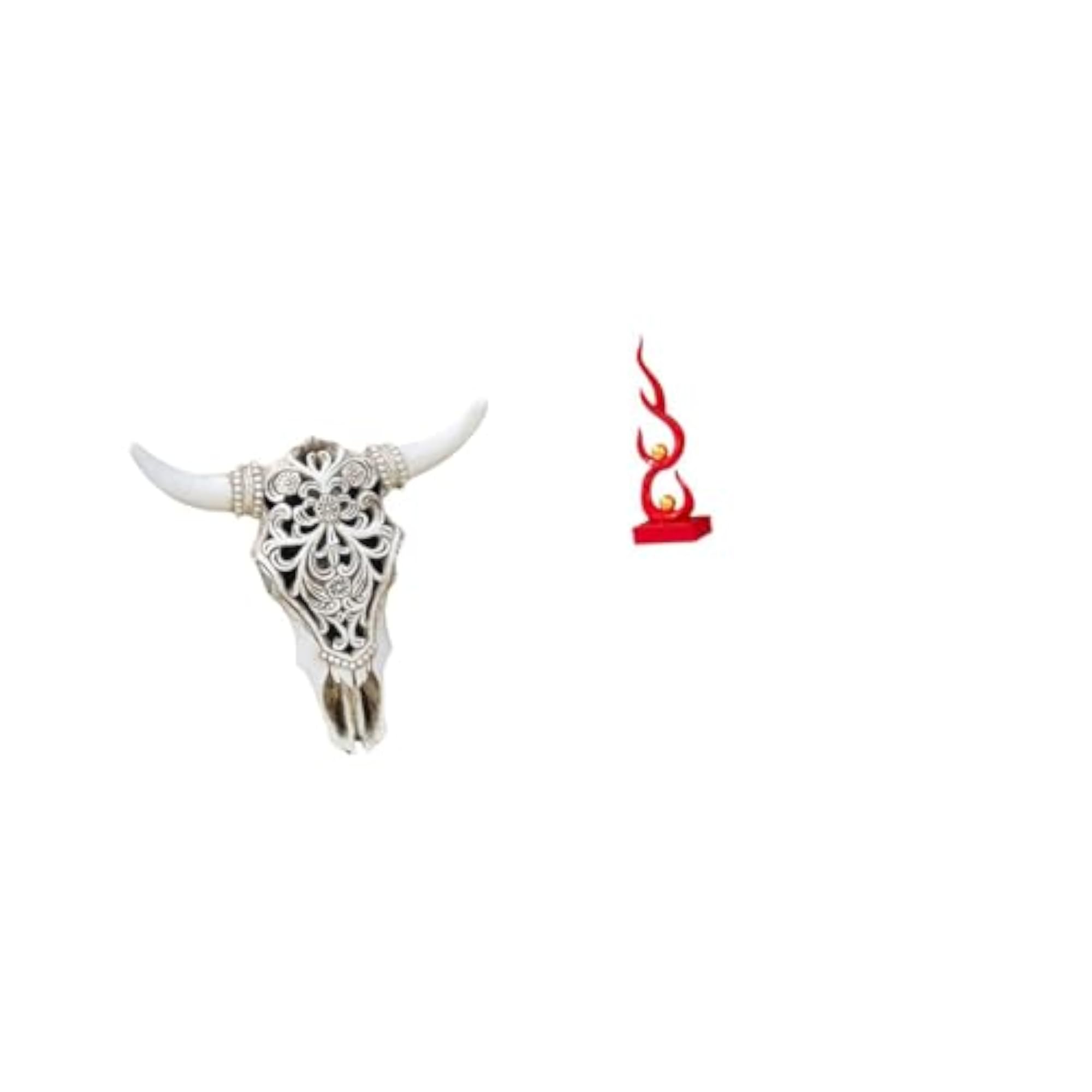 Tribal Bull Head Wall Hanging Sculpture