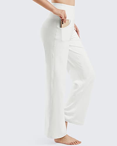 Image of Promover Wide Leg Pants for Woman Yoga Pants with Pockets Stretch