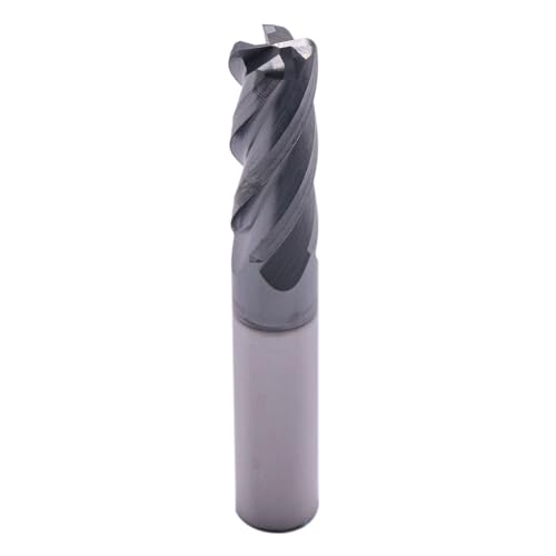 Image of 3 /8 inch 4 Flute Solid Carbide End Mill - .060 inch Corner Radius, AlTiN Coated | 35 Helix, 3 /8 inch Cutting Dia, 3 /8 inch Shank Dia, 1 inch LOC, 2-1 /2 inch OAL For Milling Alloy Steel, Cast Iron, Copper