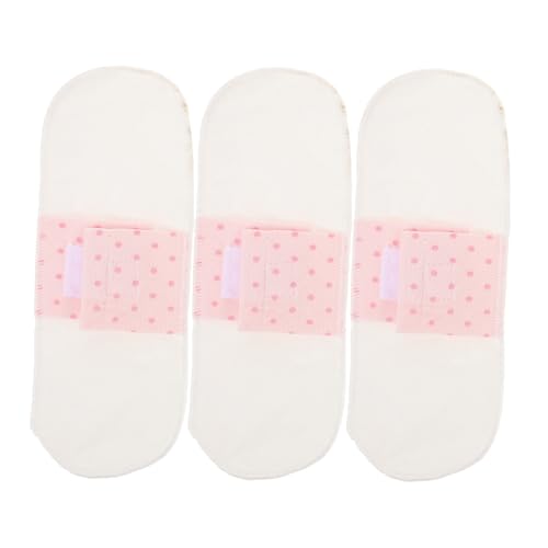 WOFASHPURET 3 piezas Almohadillas Menstruales Reutilizables Algodón Suave Transpirable Diseño con Alas Protección Diaria Cómoda para Mujer