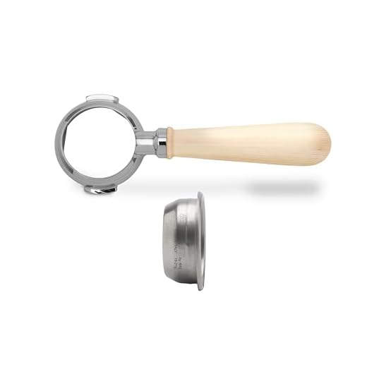LELIT LELIT 58 Bottomless Portafilter - Inklusive Edelstahlfilter mit 2fach Dosierung - Holzgriff - PLA580M - Silber/Ahornholz