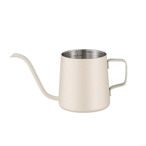 Hervidor de café con boquilla de cuello de cisne de acero inoxidable y mango ergonómico antiquemaduras, diseñado para un rendimiento de preparación consistente, varios tamaños disponibles (250 ml