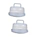 PRETYZOOM 2pcs Box Containers with Lids Round Cake Carrier Small Cake Carrier Cake Container Food Protector Covers Refrigerator Fruit Storage Case Cake Storage Portable Storage Box