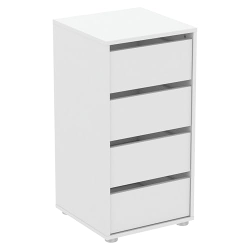 Miroytengo Cajonera Blokty para Armario de Dormitorio 4 Cajones en Color Blanco Mate 39,3x76,3x39,6 cm.