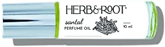Santal Perfume Oil Rollerball (Roll on) | Herb & Root | 10ml | Virginia Cedar and Palo Santo, Smoky Woods Fragrance for Men or Women