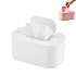 Portable Baby Wipe Warmer, Large Capacity Moist Wipe Dispenser with LED Display, Quiet & Even Heating, Diaper Wipes Warmer for Home Car Travel Use (White)