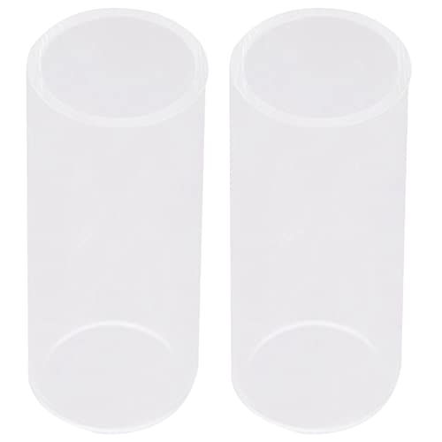 ULDIGI 2sets Guitar Slide Glass Bottleneck Standard Size Enhance Sound Ideal for Players 2pcs*2
