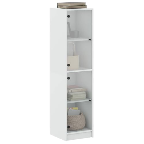 Mueble blanco estrecho de diseño con exclusivas puertas en S 6
