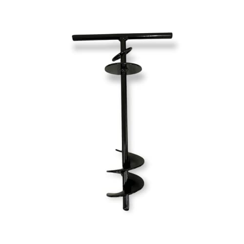 Premium Pet Tie Out Stake - Heavy Duty Portable Screw Twist In Ground Anchor (Fits Mid-Small Dogs) Rotating Swivel Tether Stake for Tie-Out Cable, Beach, Camping Dog Stake (Attached Rod to Tighten)