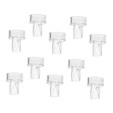 MUSISALY 10 Stück Teiliges Silikon Ersatz Duckbill Ventilaufsatz für Handmilchpumpen frei Hitzebeständig Langlebig Kompatibel mit Innendurchmesser Einfach zu Reinigen und