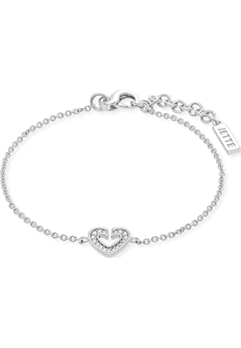 JETTE Damen-Armband 925er Silber 17 Zirkonia One Size, Silber 32020325